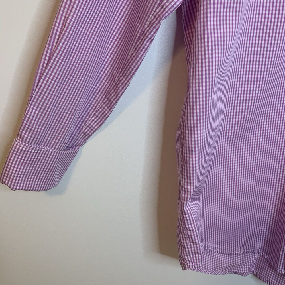 Camila Coelho Elliot Shirt Dress Gingham Check Pink Lilac White - Small - Picture 5 of 16